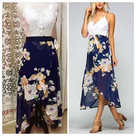 *Clearance* Ava Hawaiian Crochet & Hibiscus Dress - Picture 7 of 8